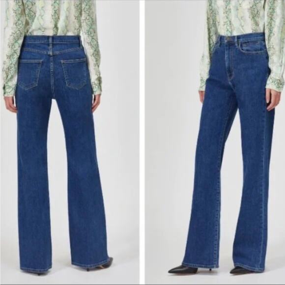 Equipment Duprey Blue Bootleg Jeans denim 70s 80s 90s Y2K Size 27 High Waist